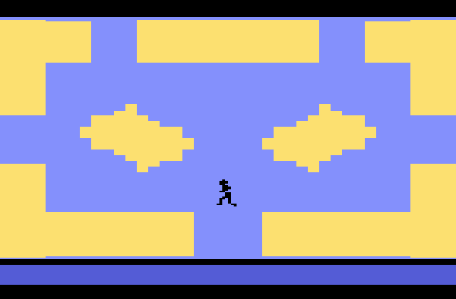 Swordquest: FireWorld Atari 2600 Screenshot: Searching through another room...