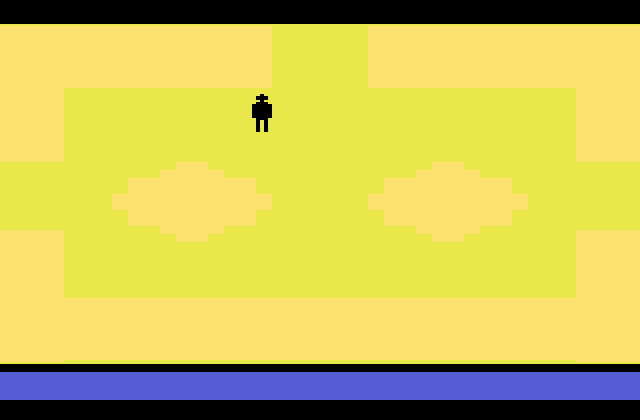 Swordquest: FireWorld Atari 2600 Screenshot: Game start.