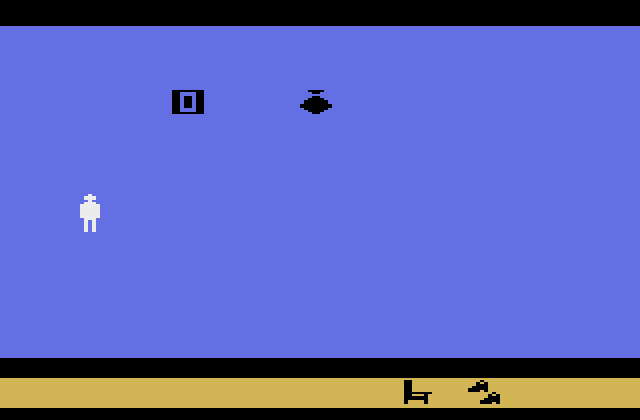 Swordquest: WaterWorld Atari 2600 Screenshot: Walls aren't visible here...how can I find my way out?