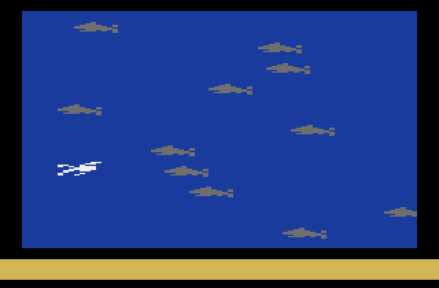 Swordquest: WaterWorld Atari 2600 Screenshot: I didn't make it, so I'm sent back to the beginning.