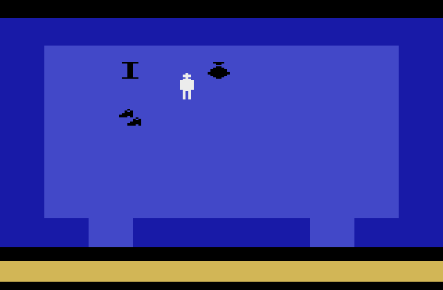Swordquest: WaterWorld Atari 2600 Screenshot: Game start.