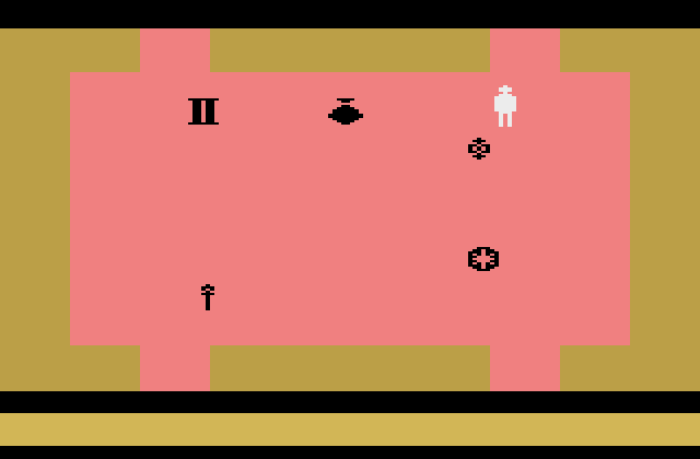 Swordquest: WaterWorld Atari 2600 Screenshot: Another room...are any of these items useful?