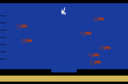Swordquest: WaterWorld for Atari 2600 - Swimming through a school of octopi.