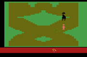 Raiders of the Lost Ark for Atari 2600 - If you fall into the bog Tsetse Flies and a thief chase you!
