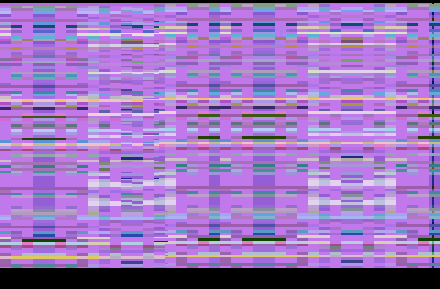 Yars' Revenge Atari 2600 Screenshot: Mission success! The screen flashes various colors and shapes.