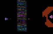Yars' Revenge for Atari 2600 - Game start.