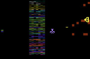 Yars' Revenge for Atari 2600 - Most of the shield has been destroyed...