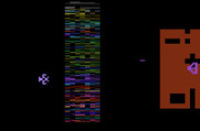 Yars' Revenge for Atari 2600 - Start of the second level.