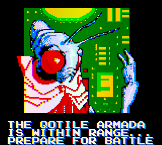 Yars' Revenge Game Boy Color Screenshot: Prepare for battle!
