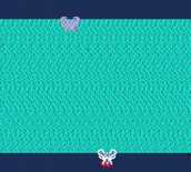 Yars' Revenge for Game Boy Color - Target destroyed! The screen flashes different colors...