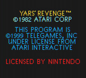 Yars' Revenge for Game Boy Color - Copyright screen.