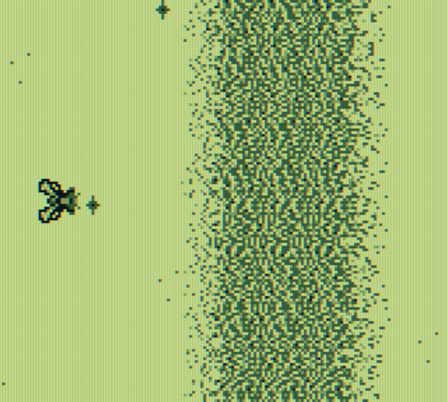 Yars' Revenge Game Boy Color Screenshot: Game start.