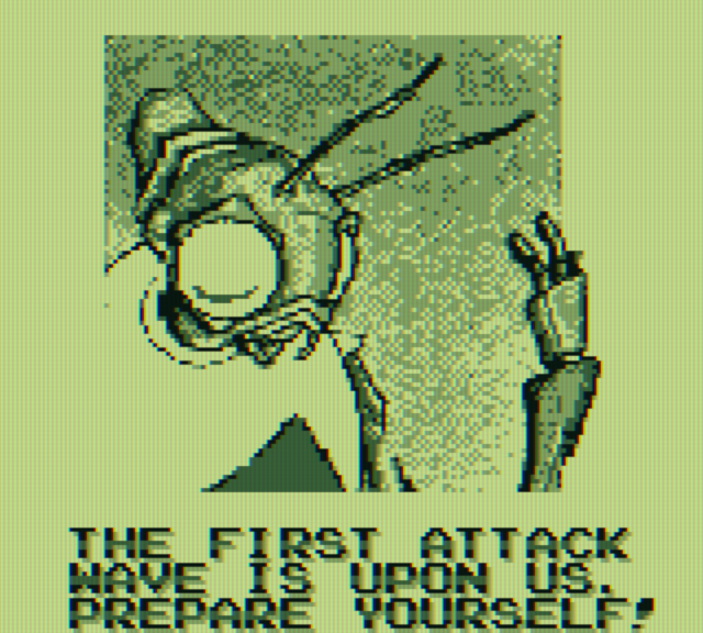 Yars' Revenge Game Boy Color Screenshot: Are you ready for the first attack wave?