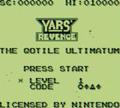 Yars' Revenge for Game Boy Color - The main menu.
