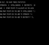 Wizard's Castle, The for Exidy Sorcerer - Allocating some points...