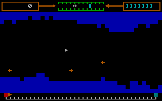 Attack On Altair IBM PC/Compatibles Screenshot: Flying through the tunnel.