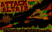 Attack On Altair for IBM PC/Compatibles - Title screen.