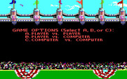 Touchdown Football for IBM PC/Compatibles - The main menu.