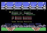 Touchdown Football for Atari 7800 - Select a few game options before you begin.
