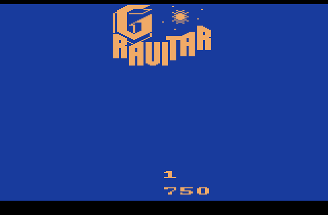 Gravitar Atari 2600 Screenshot: Game over.