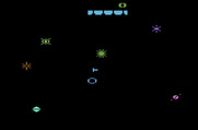Gravitar for Atari 2600 - Game start with a view of the solar system.