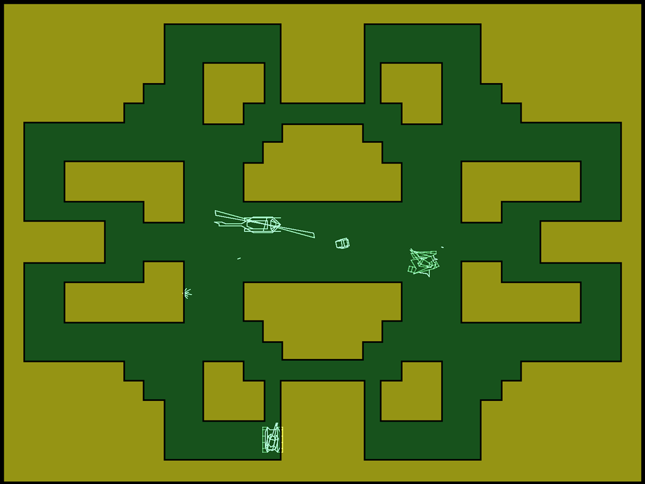 Armor Attack Arcade Screenshot: Game start.