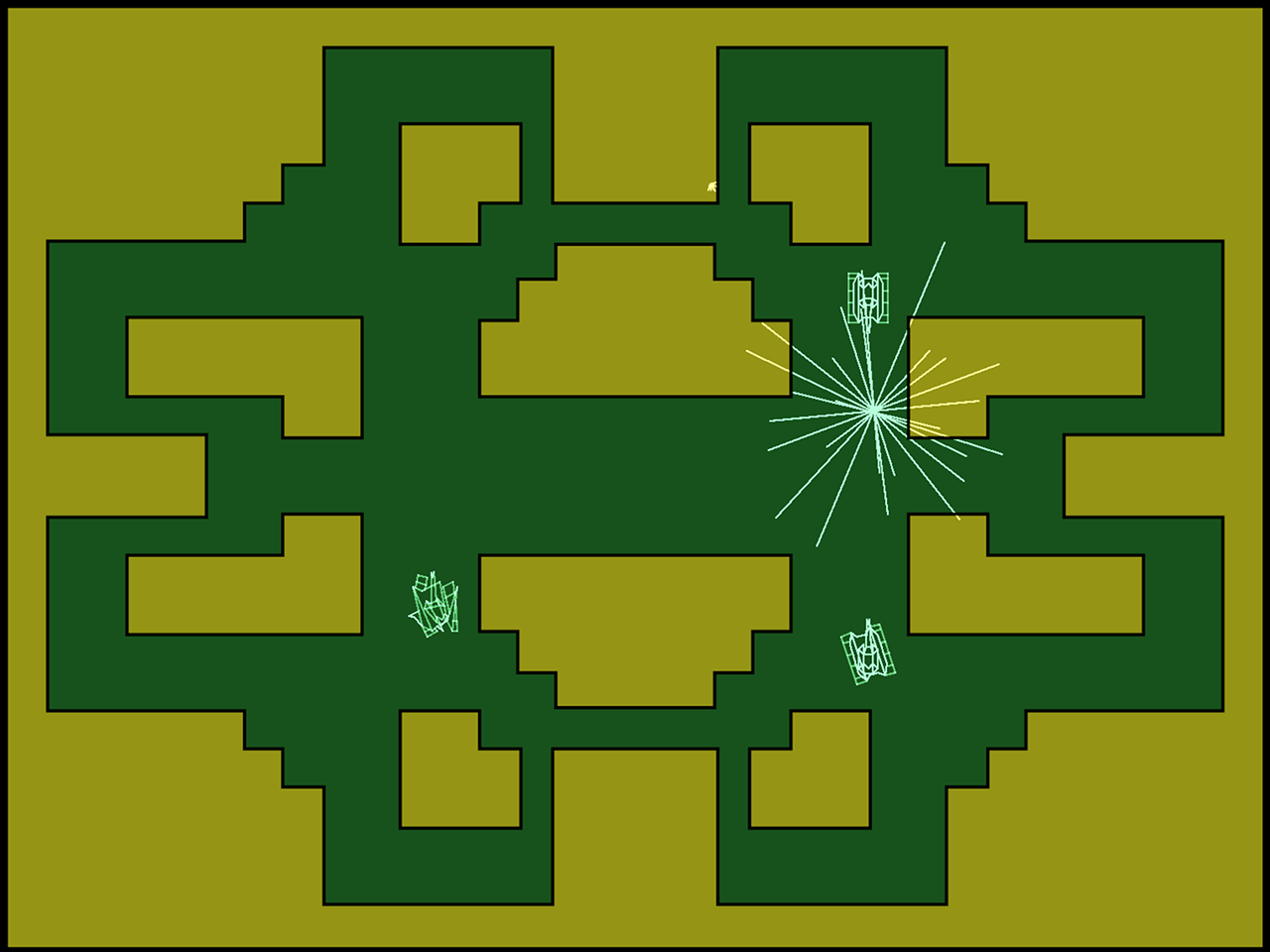 Armor Attack Arcade Screenshot: I was hit!