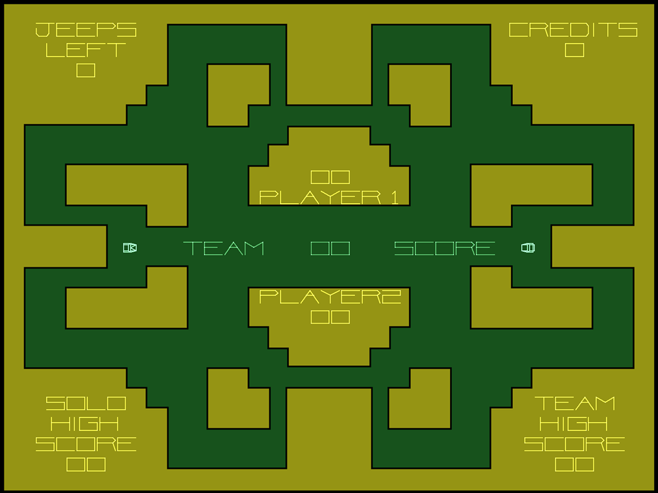 Armor Attack Arcade Screenshot: Game demo mode.