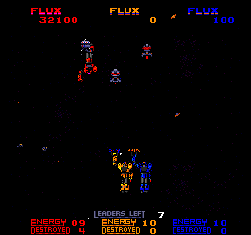 Star Guards Arcade Screenshot: Up to three players can play at the same time.