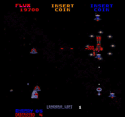 Star Guards Arcade Screenshot: One enemy destroyed, more to go...