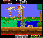 Rygar for Arcade - Watch out for attacks from above!