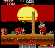 Rygar for Arcade - A very large opponent at the end of a level!