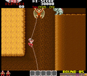 Rygar for Arcade - Climbing a rope.