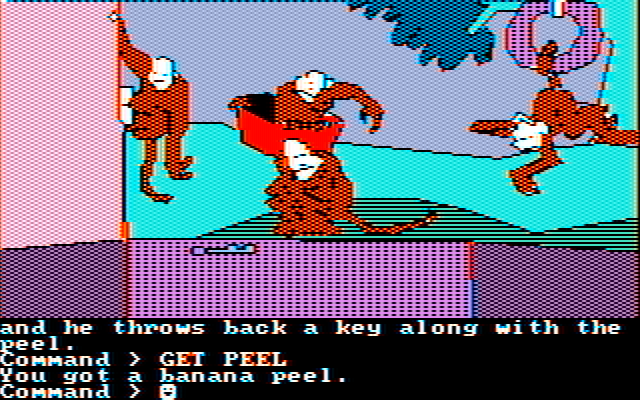 Tracer Sanction, The IBM PC/Compatibles Screenshot: Visiting the monkey cage.
