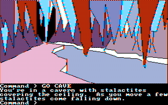 Tracer Sanction, The IBM PC/Compatibles Screenshot: In a cave...