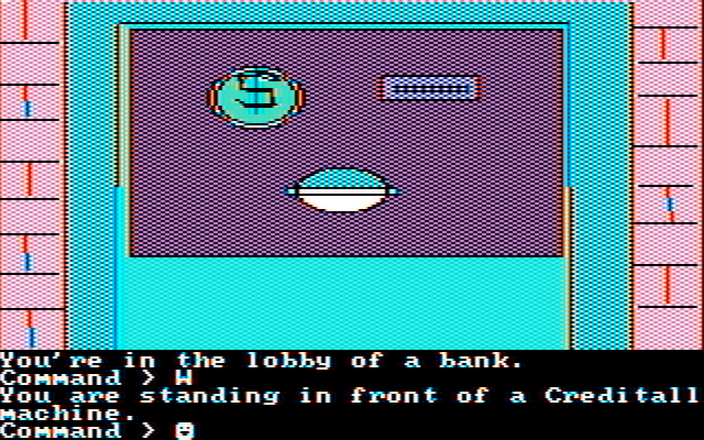 Tracer Sanction, The IBM PC/Compatibles Screenshot: Bank lobby.