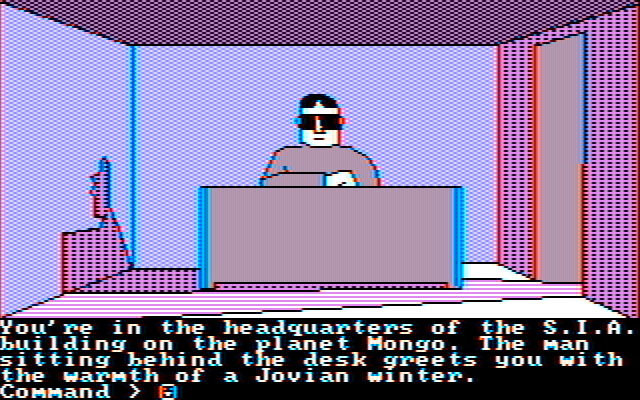 Tracer Sanction, The IBM PC/Compatibles Screenshot: The game starts here...