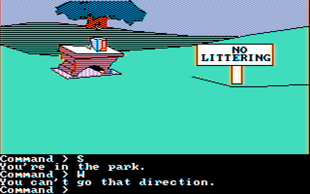 Tracer Sanction, The IBM PC/Compatibles Screenshot: Littering is not allowed here.