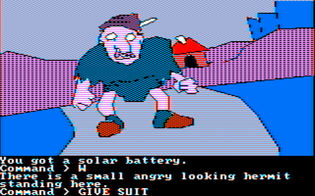 Tracer Sanction, The IBM PC/Compatibles Screenshot: This hermit looks angry!