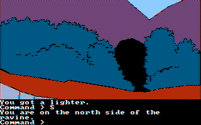 Tracer Sanction, The IBM PC/Compatibles Screenshot: The north side of a ravine...