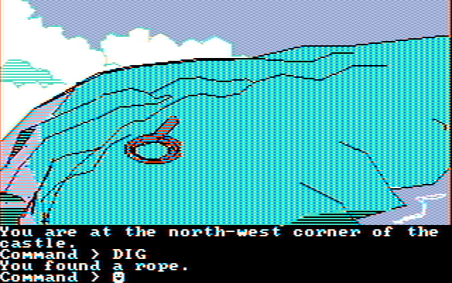 Tracer Sanction, The IBM PC/Compatibles Screenshot: Neat, found a rope!