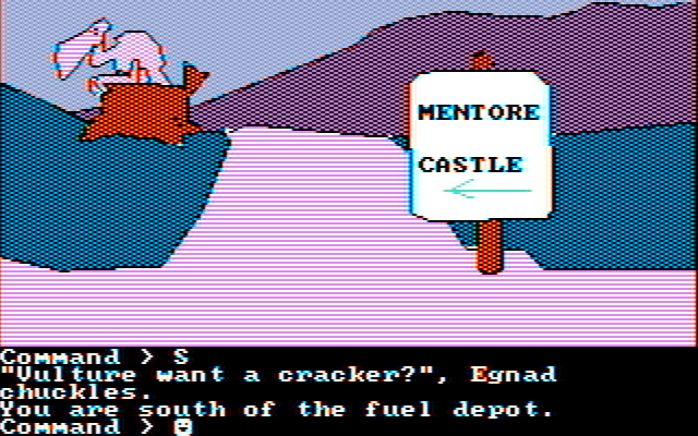 Tracer Sanction, The IBM PC/Compatibles Screenshot: Castle is this way...