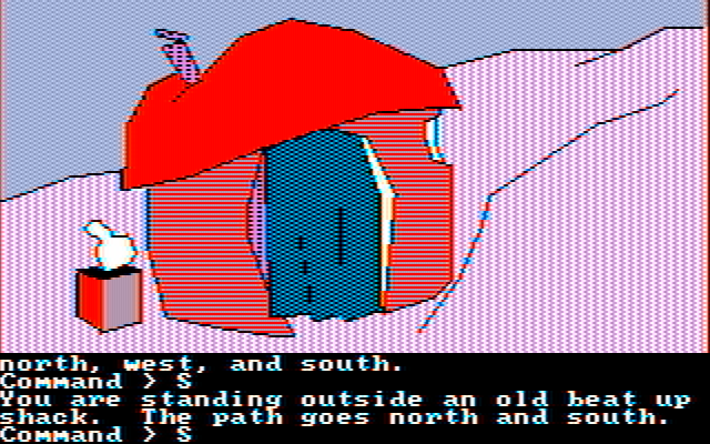 Tracer Sanction, The IBM PC/Compatibles Screenshot: An interesting looking hut is here.