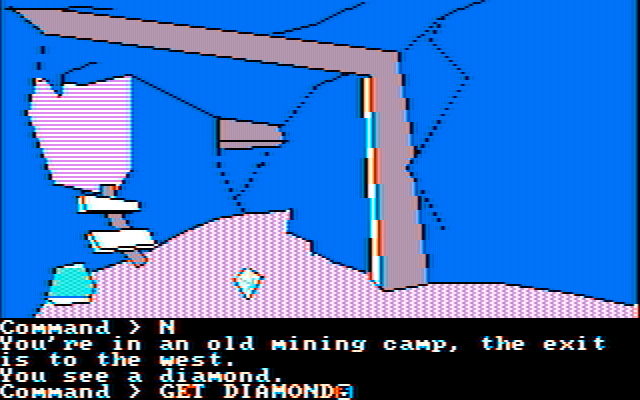 Tracer Sanction, The IBM PC/Compatibles Screenshot: Diamonds? Those have got to be useful later on!