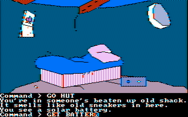 Tracer Sanction, The IBM PC/Compatibles Screenshot: Anything interesting in the hut?