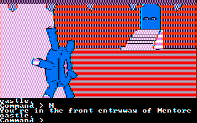 Tracer Sanction, The IBM PC/Compatibles Screenshot: The front entrance of Mentore castle.
