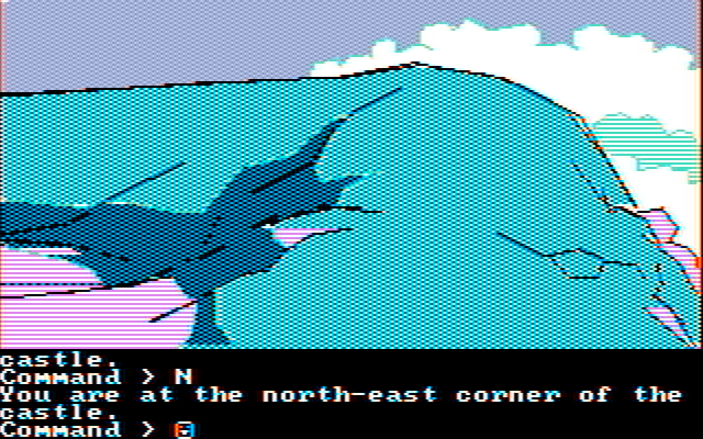 Tracer Sanction, The IBM PC/Compatibles Screenshot: The north-east corner of the castle.