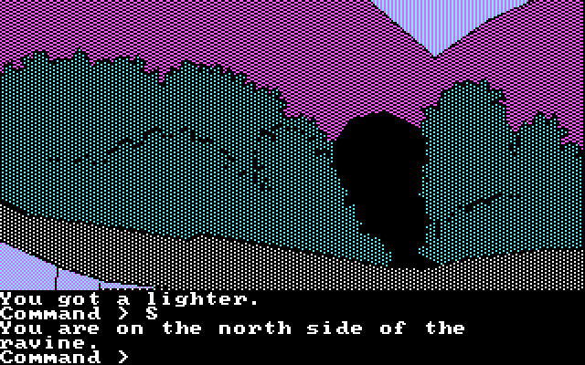 Tracer Sanction, The IBM PC/Compatibles Screenshot: The north side of a ravine.