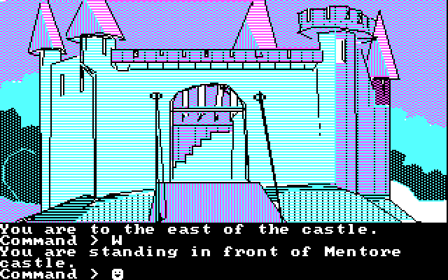 Tracer Sanction, The IBM PC/Compatibles Screenshot: The entrance to a castle.