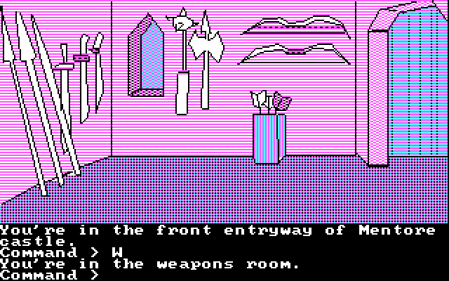 Tracer Sanction, The IBM PC/Compatibles Screenshot: The castle weapons room.
